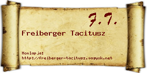 Freiberger Tacitusz névjegykártya