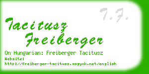 tacitusz freiberger business card